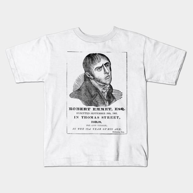 Robert Emmet // Irish Rebellion Design Kids T-Shirt by feck!